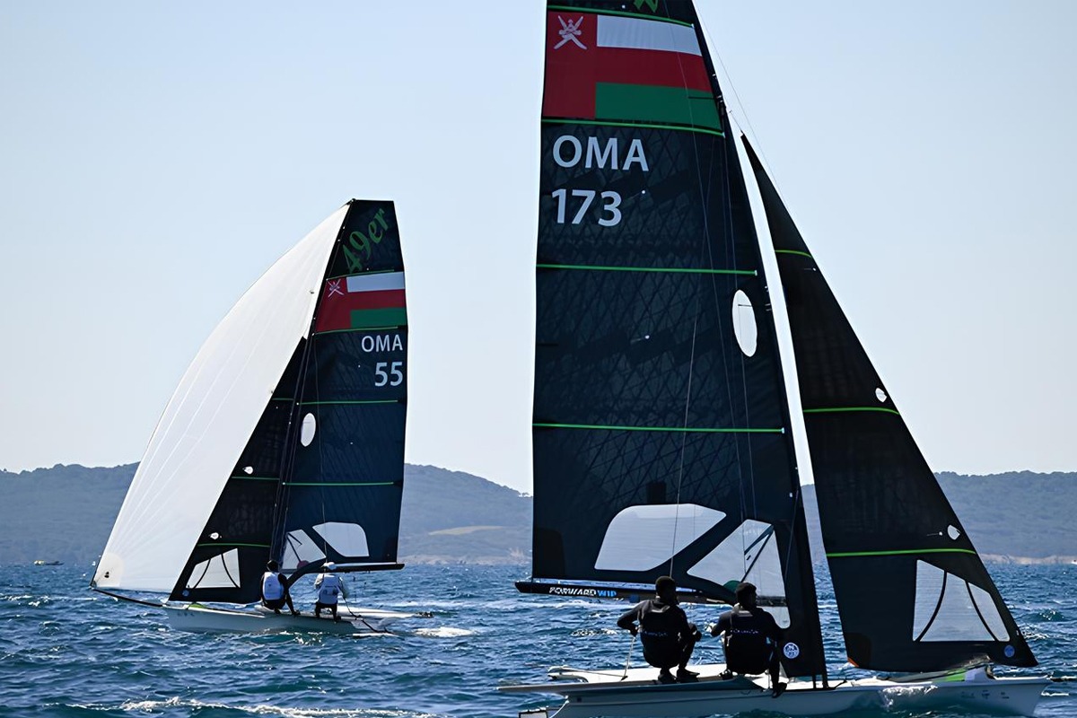 Oman Sail’s 49er teams head to La Grande Motte for the 2024 49er, 49erFX and Nacra 17 European Championships