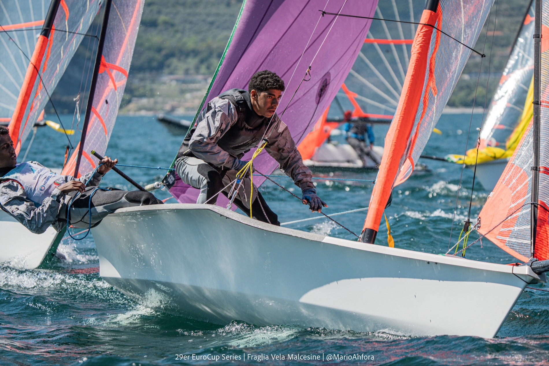 Oman Sail’s High Performance 29er team secures Silver Fleet top 10 at the Euro Cup Series